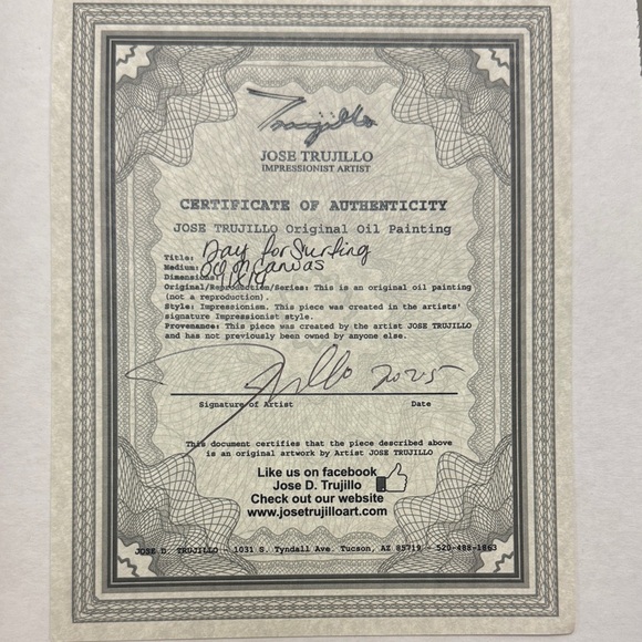 Day of Surfing impressionist painting by Jose Trujillo - Picture 2 of 2